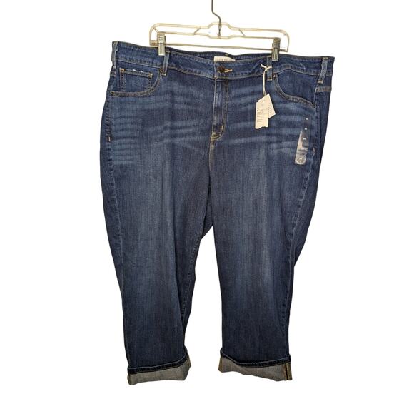 NWT Lane Bryant Mid-Rise Girlfriend Crop Jeans - Picture 1 of 7